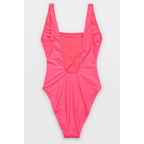 Aerie Astrology Scorpio Babewatch Cheekiest Pink One Piece Swimsuit Size Small - Picture 2 of 7